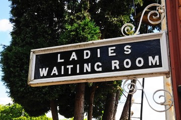 Fototapeta premium Retro Ladies Waiting Room sign © Arena Photo UK