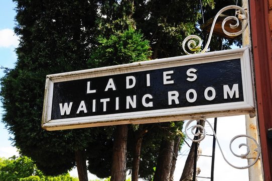 Retro Ladies Waiting Room sign © Arena Photo UK