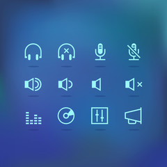 Sound icon set