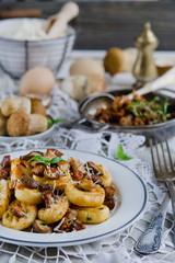 Italian gnocchi with wild mushrooms
