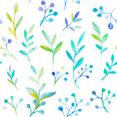 Floral watercolor seamless pattern