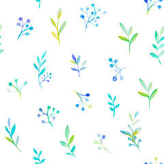 Floral watercolor seamless pattern