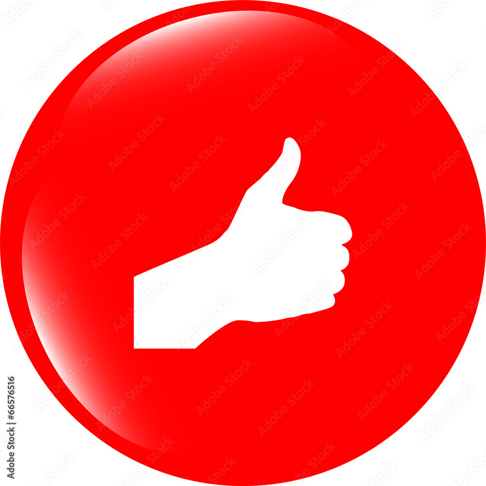 Fototapete like icon button, web design element isolated on white