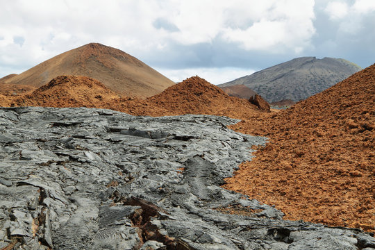 Volcanic landscape of Santiago island
