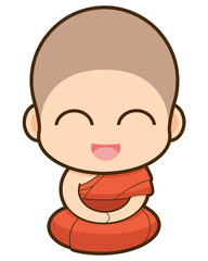 Buddhist Monk cartoon