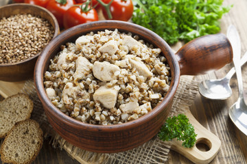 Buckwheat porridge with meat