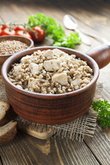 Buckwheat porridge with meat