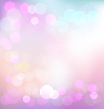 Pastel elegant abstract background with bokeh lights