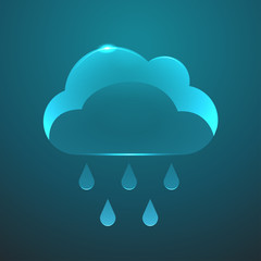 Vector glass rain icon. Eps10