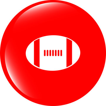 Football ball icon web button