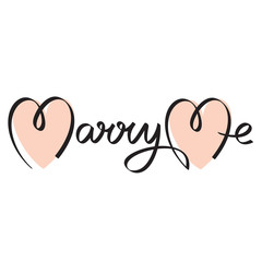 marry me wedding hand lettering handmade calligraphy