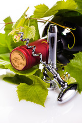 wine bottle isolated on white