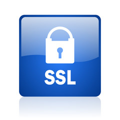 ssl blue glossy web icon