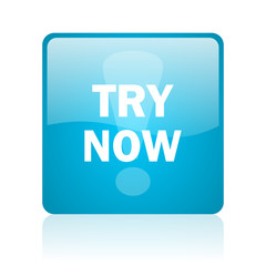 try now computer icon on white background