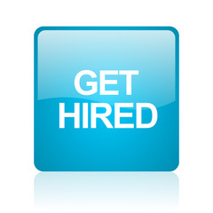 Fototapeta premium get hired computer icon on white background