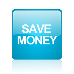 save money computer icon on white background