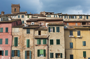 Fototapeta na wymiar Residential building in Siena, Tuscany, Italy