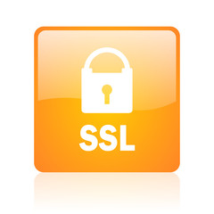 ssl computer icon on white background