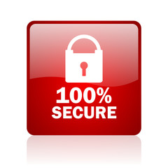 secure computer icon on white background