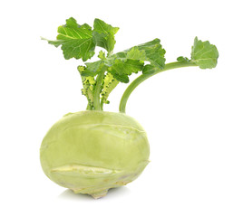 German turnips over white background