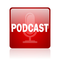 podcast computer icon on white background