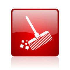 broom computer icon on white background