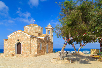 Church on a hill in Protaras, Cyprus