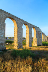Fototapeta na wymiar Old Greek aqueduct in Larnaca, Cyprus