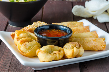 Chinese Wontons and Stir Fry