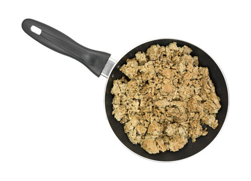 Ground Turkey Cooked In Small Skillet