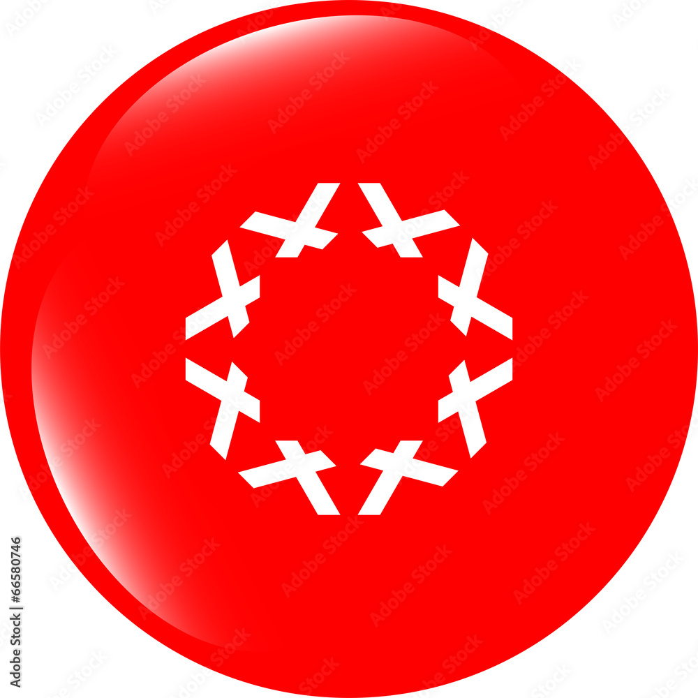 Fototapete Apps icon. abstract sign on web button isolated on white