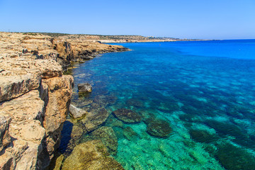 A view of a sea shore in Kavo Greko nenar Aiya Napa, Cyprus