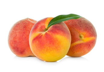 Fototapeta na wymiar peach on a white background