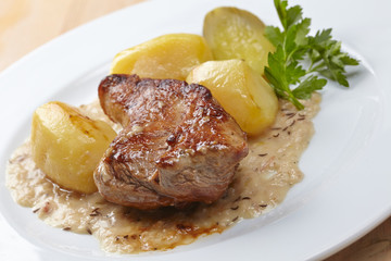 meat with potatoes