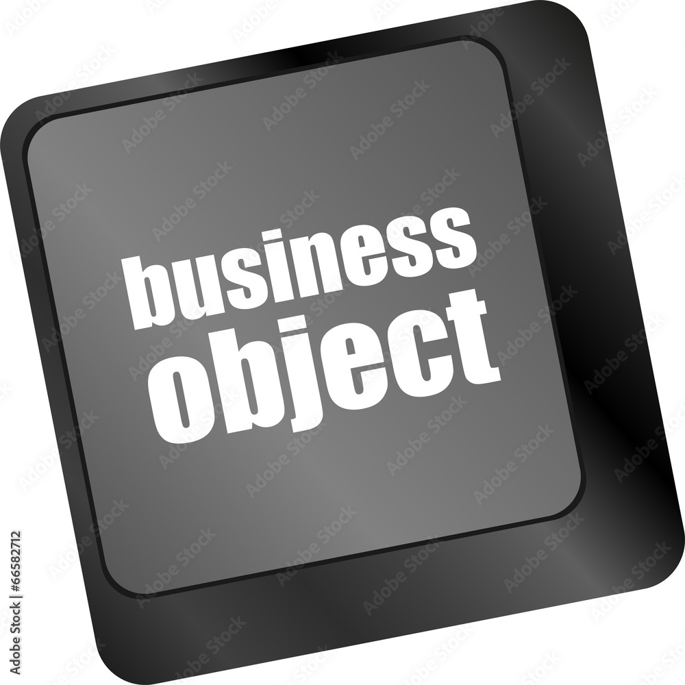 Poster business object - social concepts on computer keyboard