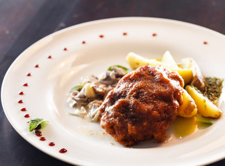 cutlet with potatoes
