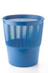 Office plastic blue garbage bin