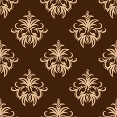 Fototapeta premium Brown and beige seamless pattern