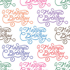 Happy Birthday seamless background pattern