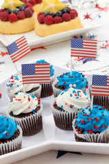 4th of July Chocolate Cupcakes