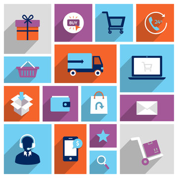 Shopping e-commerce icons