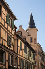 Fototapeta na wymiar Häuserzeile in der Altstadt von Straßburg