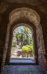Obraz premium Interior of the Alcazaba of Malaga, Spain