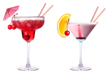 alcoholic exotic cocktail isolated