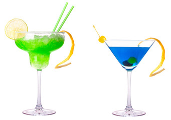 alcoholic exotic cocktail isolated
