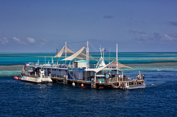 Reefworld pontoon on the Great Barrier Reef