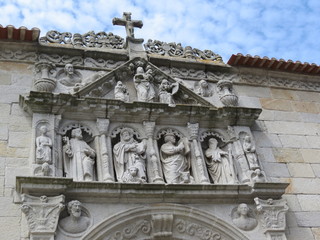Portugal - Caminha -  Détail extérieur Eglise Matriz