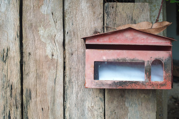 old red mailbox