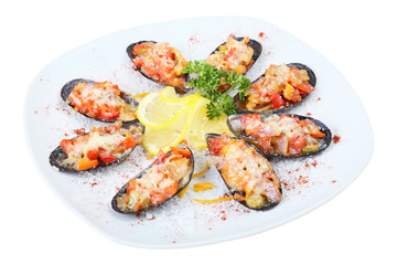 Mussels in sea salt