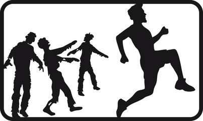 Zombies Fast Food Weglaufen lahm langsam